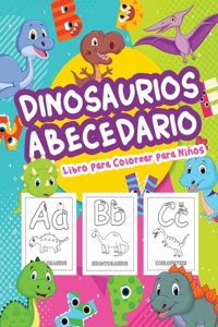 Dinosaurios Abecedario Libro para Colorear para Niños
