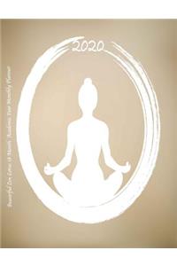 2020 Beautiful Zen Lotus 18 Month Academic Year Monthly Planner