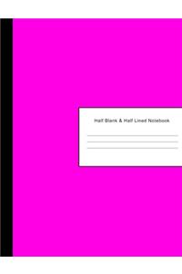 Half Blank & Half Lined Notebook