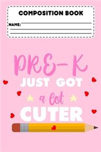 Composition Book Pre-K Just Got A Lot Cuter