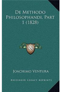 De Methodo Philosophandi, Part 1 (1828)