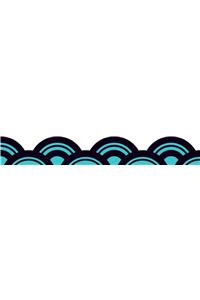 Aqua Oasis Blue Waves Scalloped Trimmer