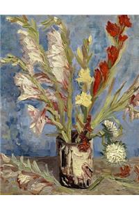 Vase with Chinese Asters and Gladioli, Vincent Van Gogh. Ruled Journal