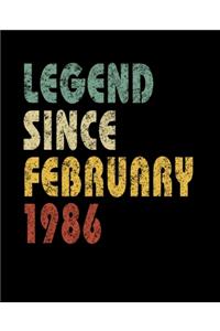 Legend Since February 1986