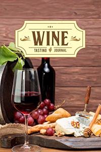 Wine Winery Alcohol Tasting Sampling Costing Journal Notebook Diary Log Book - Cheese Board