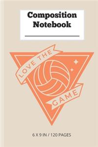 Composition Notebook - Volleyball Badge