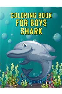Coloring book for boys sharks