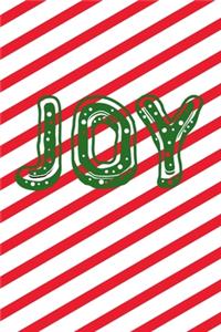 Joy: Christmas Gift Shopping List Planner Book, Holiday Gift Tracker and Organizer, Calendar, Store Receipts, Notes and Ideas, Red Striped