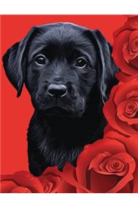 Black Labrador Puppy Calendar Notebook