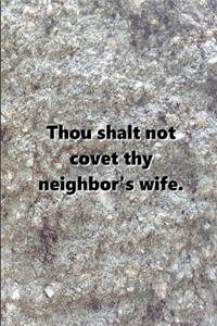 Religious Journal 9th Commandment Traditional Stone
