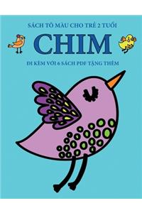 Sách tô màu cho trẻ 2 tuổi (Chim)
