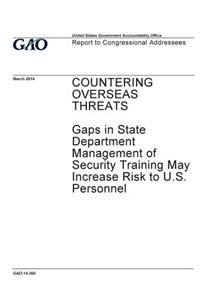 Countering overseas threats, DOD and State need to address gaps in monitoring of security equipment transferred to Lebanon