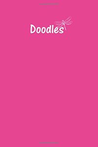 Doodles Journal - Great for Sketching, Doodling, Project Planning or Brainstorming: Medium Ruled, Soft Cover, 6 x 9 Journal, Fuchsia, 365 Pages