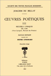 Oeuvres Poetiques - Tome III