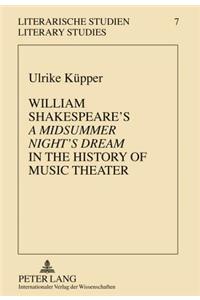 William Shakespeare's «A Midsummer Night's Dream» in the History of Music Theater