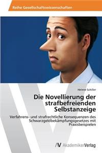 Novellierung der strafbefreienden Selbstanzeige