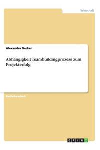 Abhängigkeit Teambuildingprozess zum Projekterfolg