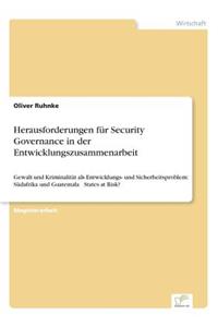Herausforderungen für Security Governance in der Entwicklungszusammenarbeit