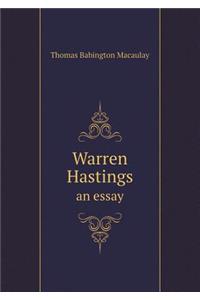 Warren Hastings an Essay