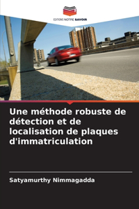 méthode robuste de détection et de localisation de plaques d'immatriculation