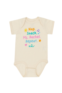 Nap. Snack. Ms. Rachel. Repeat Baby Bodysuit - 12 Mo
