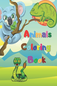 Animals Coloring Book For Kids Aged 4-8