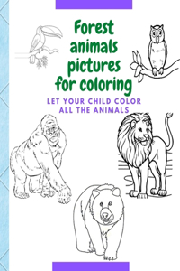 Forest animal pictures for coloring