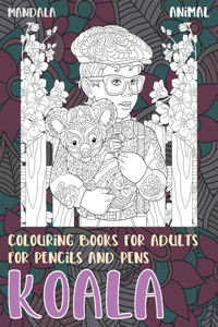 Mandala Colouring Books for Adults for Pencils and Pens - Animal - Koala
