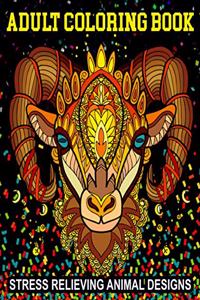 Adult Coloring Book Stress Relieving Animal Designs