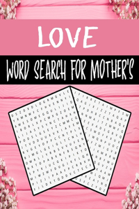 Love Word Search For Mother's