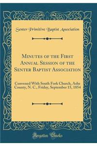 Minutes of the First Annual Session of the Senter Baptist Association: Convened with South Fork Church, Ashe County, N. C., Friday, September 15, 1854 (Classic Reprint)