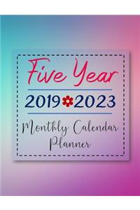 2019-2023 Five Year Monthly Calendar Planner