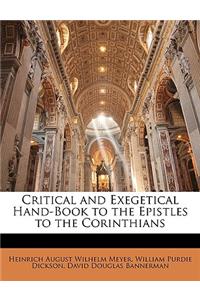 Critical and Exegetical Hand-Book to the Epistles to the Corinthians