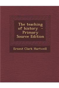 The Teaching of History