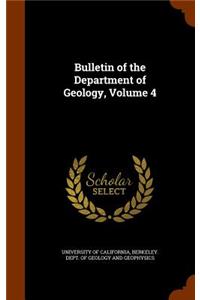 Bulletin of the Department of Geology, Volume 4