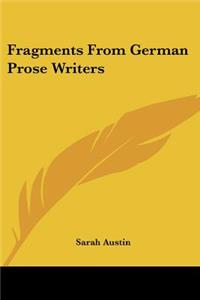 Fragments From German Prose Writers