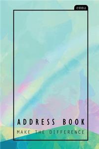 Address Book: Pastel Address Book with Pocket Size: Address, Phone, Email, Emergency Contact
