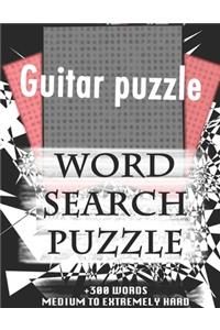 Guitar puzzle WORD SEARCH PUZZLE +300 WORDS Medium To Extremely Hard
