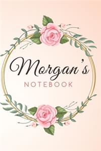 MORGAN'S Customized Floral Notebook / Journal 6x9 Ruled Lined 120 Pages School Degree Student Graduation university