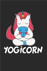 Einhorn Yoga Notizbuch