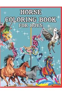 Horse Coloring Book for Boys