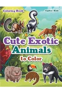 Cute Exotic Animals to Color Coloring Book