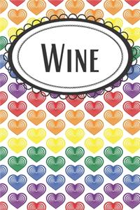 Rainbow Hearts Pride Wine Journal
