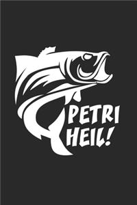 Petri heil!: 6x9 Fishing - grid - squared paper - notebook - notes