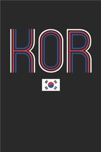 Vintage South Korea Notebook - South Korea Diary - Retro South Korean Flag Journal - South Korea Gifts