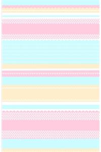 Bullet Dot Grid Journal: Cute Pink Blue Yellow Doodles Pastel Colors Stripes Pattern, Dotted Grid, (5.5 x 8.5)