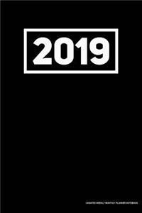 2019 Undated Weekly Monthly Planner Notebook