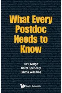 What Every Postdoc Needs to Know