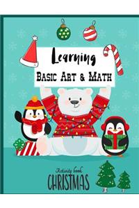 Learning Basic Art & Math Christmas activity book