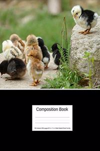 Composition Book 100 Sheets/200 Pages/8.5 X 11 In. Wide Ruled/ Chick Family